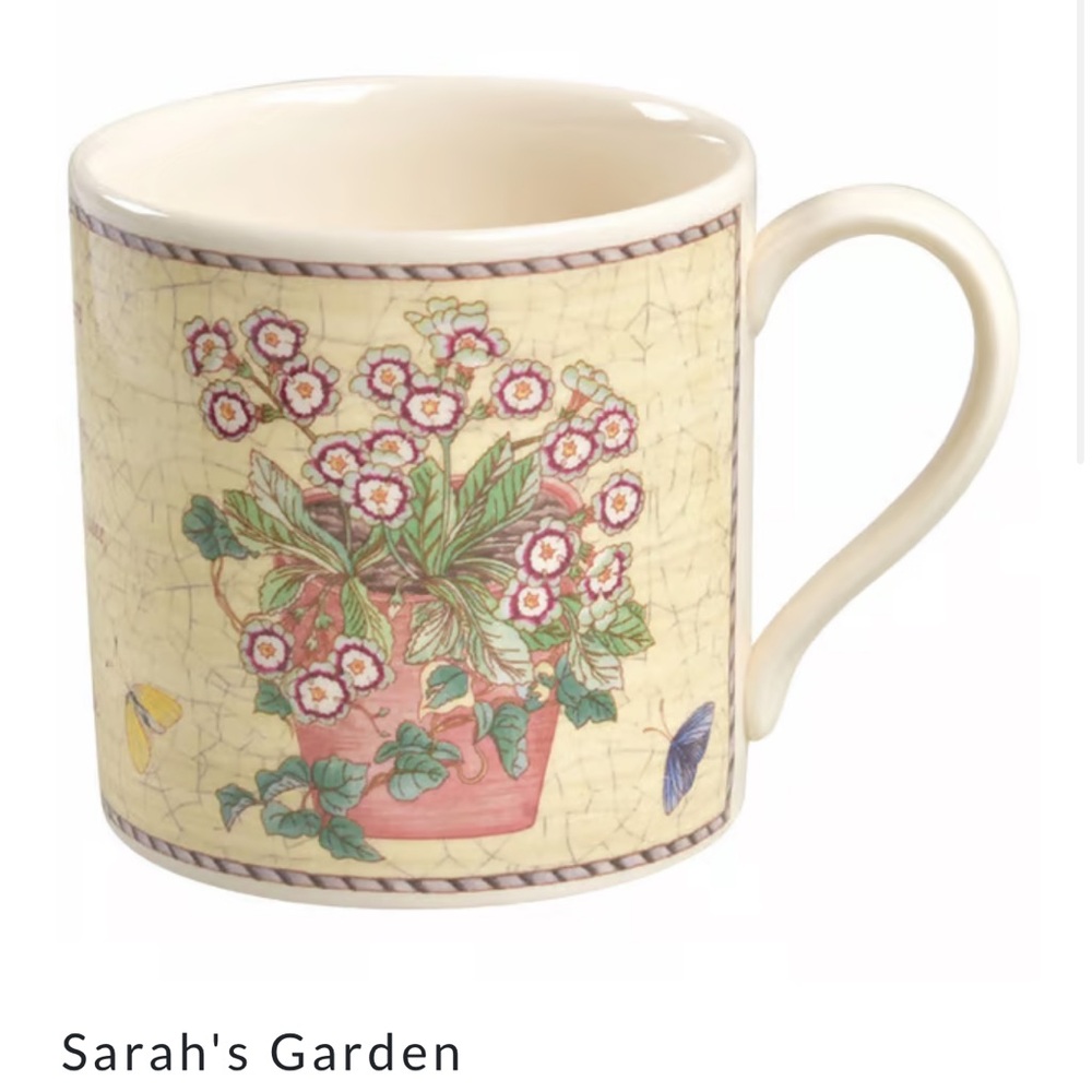 Wedgwood Sarah's Garden Mug - Cream and Green